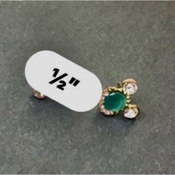 💫ARETES DE FANTASÍA 💫DIAMANTES YPIEDRA VERDE 💫FANTASIA 💫 - Picture 6 of 6